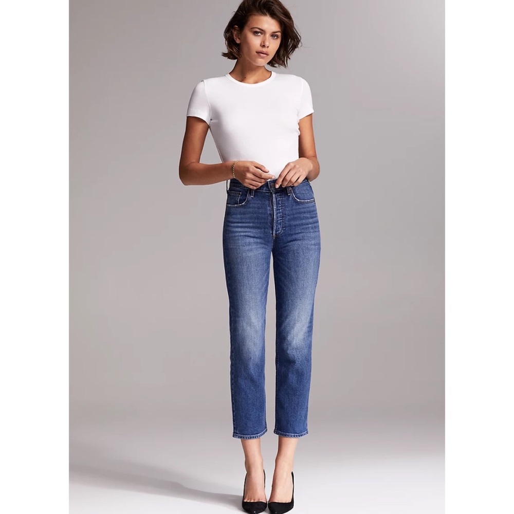 Aritzia Denim Forum The Arlo High Rise Straight Jean Size 27